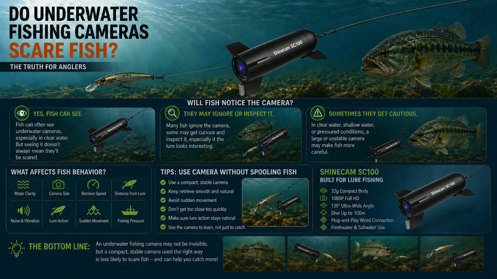 Do Underwater Fishing Cameras Scare Fish? – SHINECAM