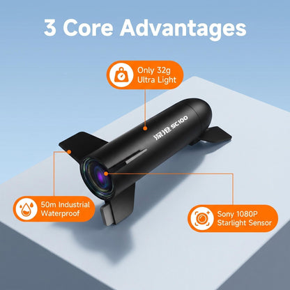 SC100 Underwater Fishing Camera, 1080P Casting Line Camera